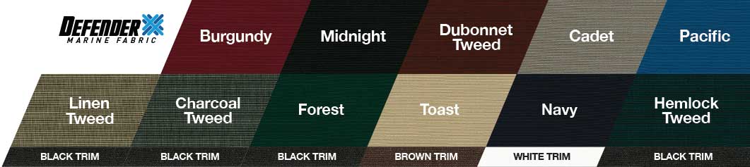 Defender Canopy Swatches