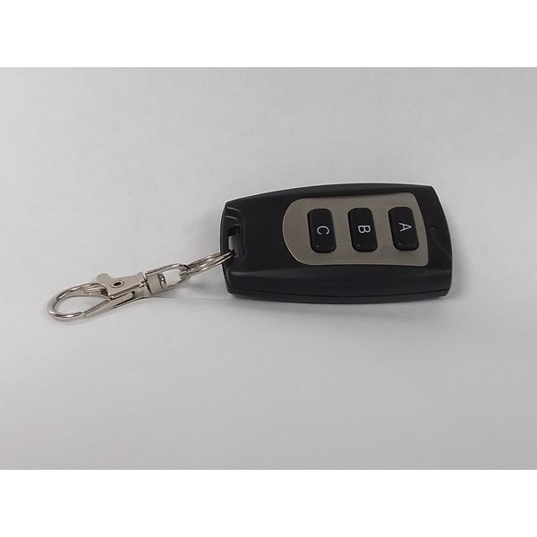 Key Fob For Hydraulic Pontoon Legs, & Roll-A-Rails (Black With Metal Top Insert)
